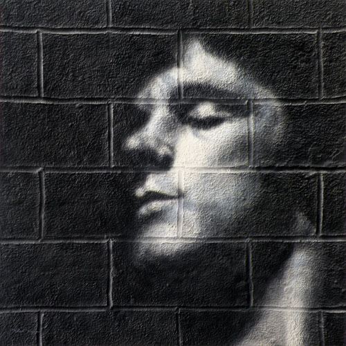 Portrait by artist Nolan Haan in black and white