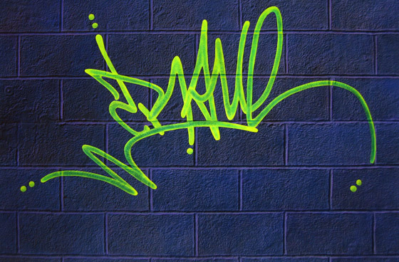 Graffiti tag becomes contemporary abstract art by international artist Nolan Haan. Visit his modern art gallery online to view “Graffiti Tag”
