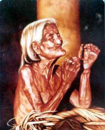 Old Lady Smoking by Nolan Haan