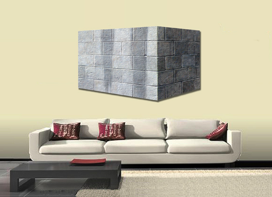 Fool the Eye Art by trompe l’oeil artist Nolan Haan- Fool the eye art paintings of concrete block walls