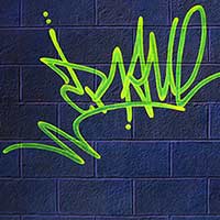 Neon Graffiti Tag by Nolan Haan